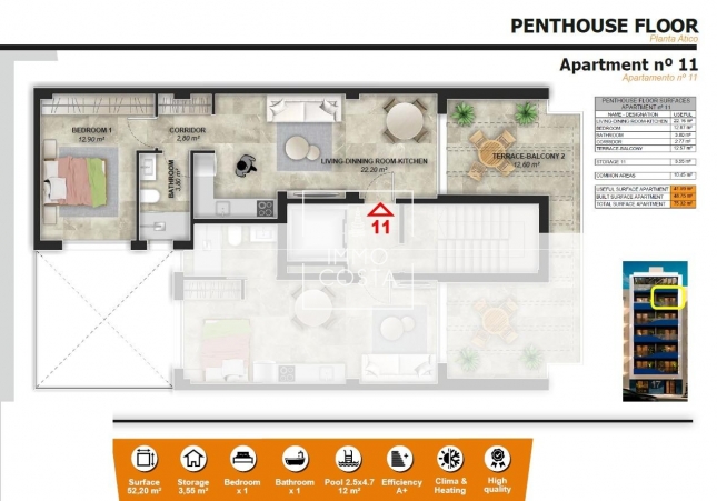 Nouvelle construction - Attique - Torrevieja - Playa del Acequión