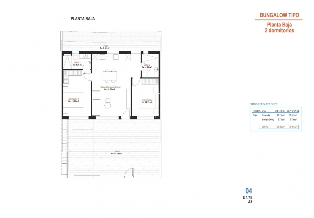 New Build - Ground Floor Bungalow - Alhama De Murcia