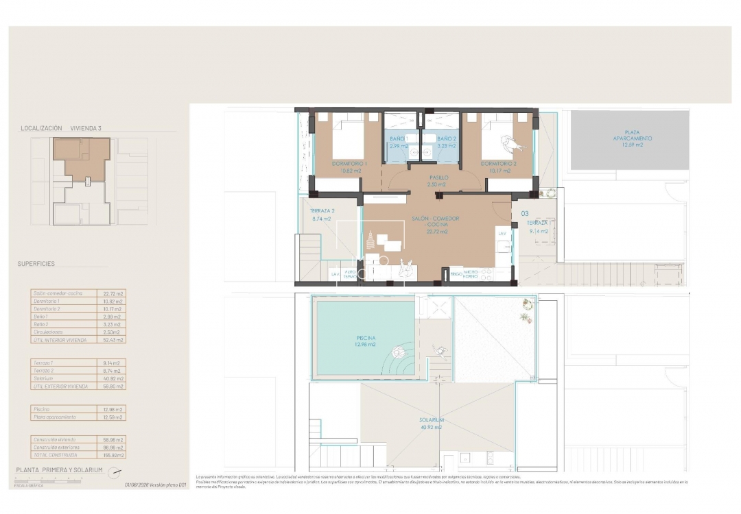 Nieuwbouw Woningen - Top Floor Bungalow - San Pedro del Pinatar - San Pedro Del Pinatar