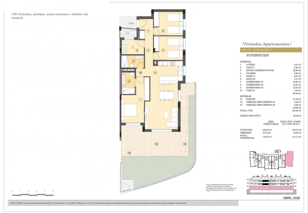 Nouvelle construction - Ground floor apartment - Finestrat