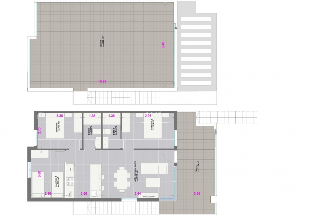 Nieuwbouw Woningen - Top Floor Bungalow - Pilar de La Horadada - Pilar De La Horadada