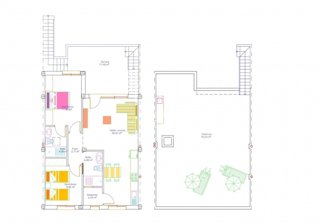 Nieuwbouw Woningen - Top Floor Bungalow - San Javier
