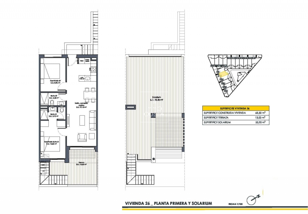 Nieuwbouw Woningen - Top Floor Bungalow - San Fulgencio