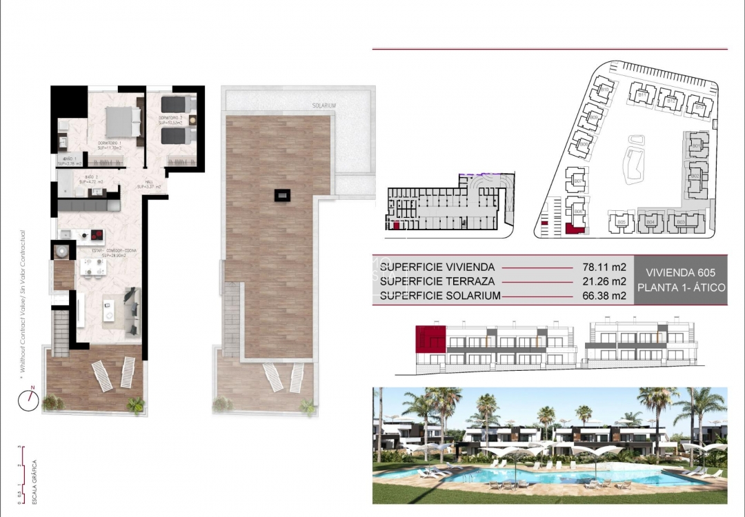 Neubau - Top Floor Bungalow - Ciudad Quesada