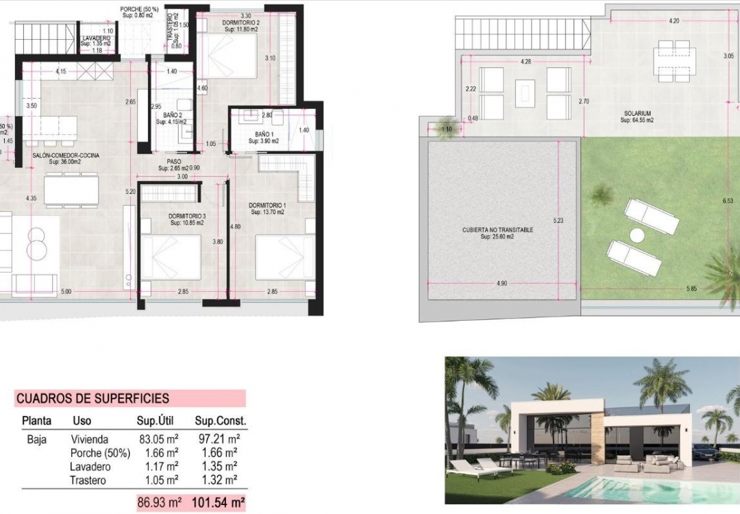 Nowy budynek - Villa - Alhama De Murcia