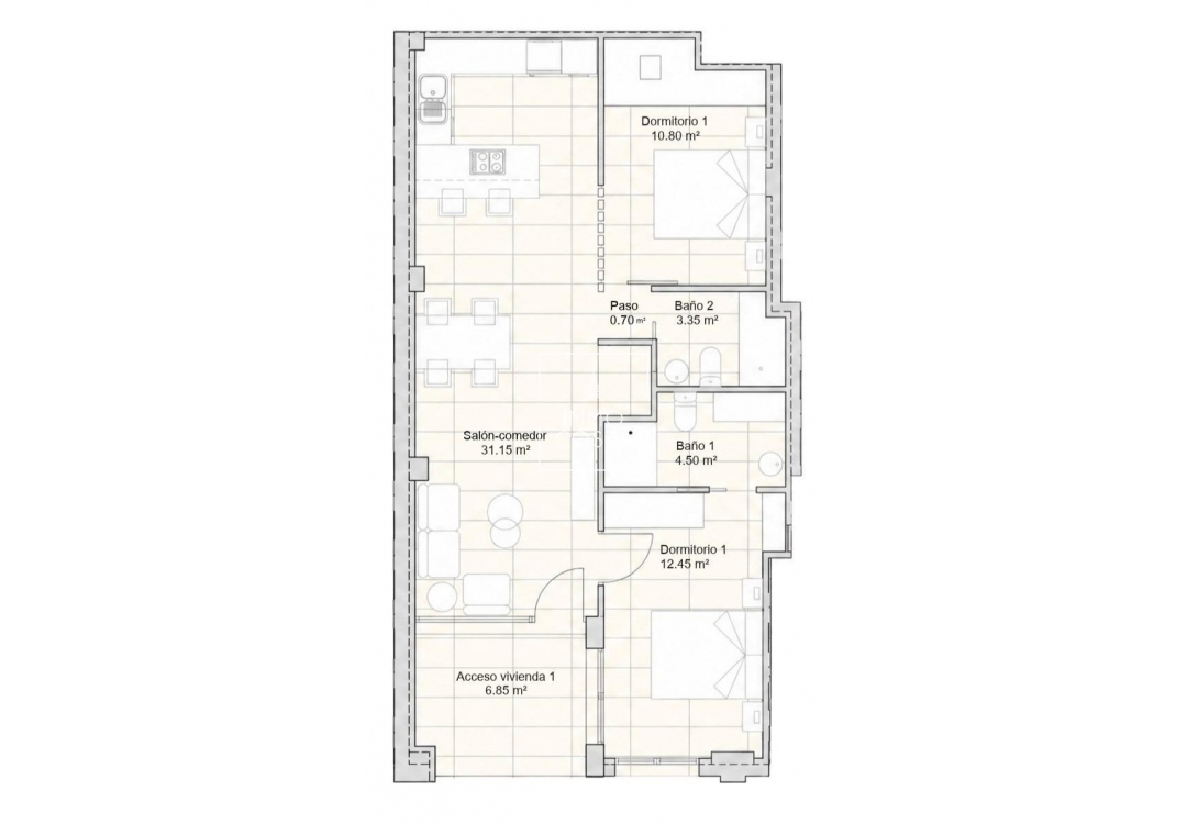 Nieuwbouw Woningen - Ground floor apartment - San Javier