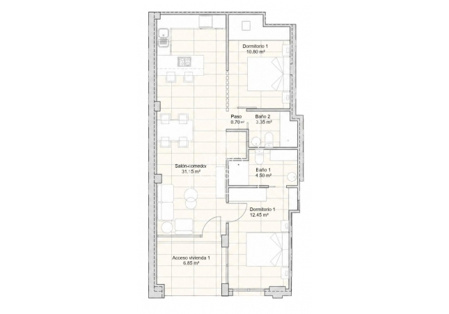 Nieuwbouw Woningen - Ground floor apartment - San Javier